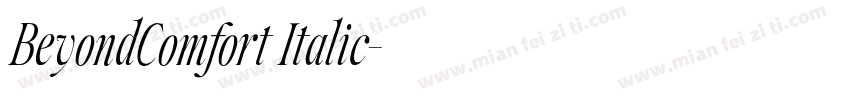 BeyondComfort Italic字体转换